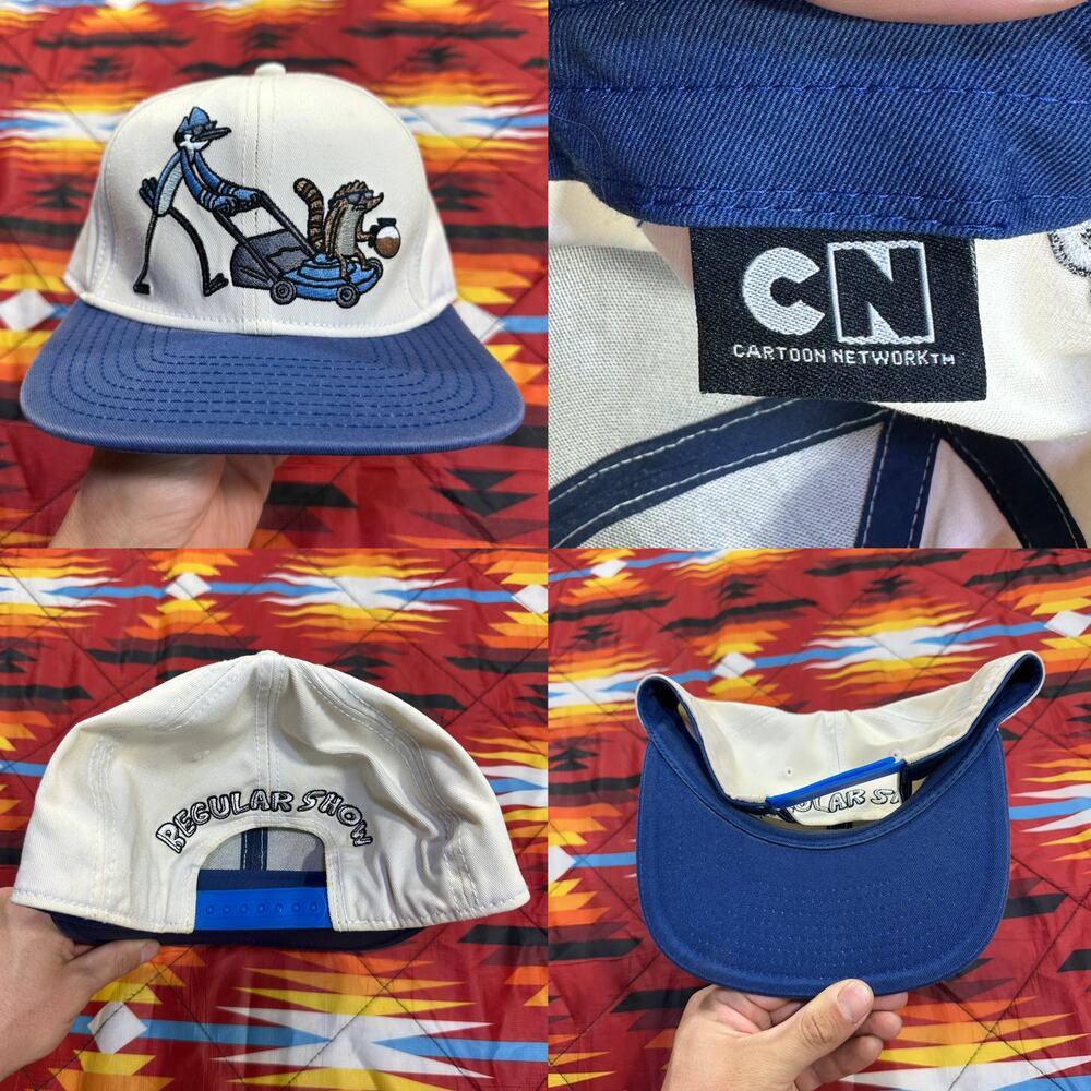 Cartoon Network Regular Show SnapBack Hat Mordecai Rigby Lawnmower Coffee